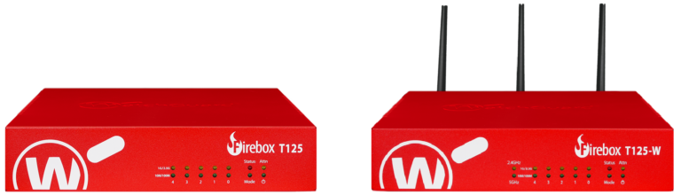 WatchGuard Firebox T125（左）とT125-W（右）の製品写真